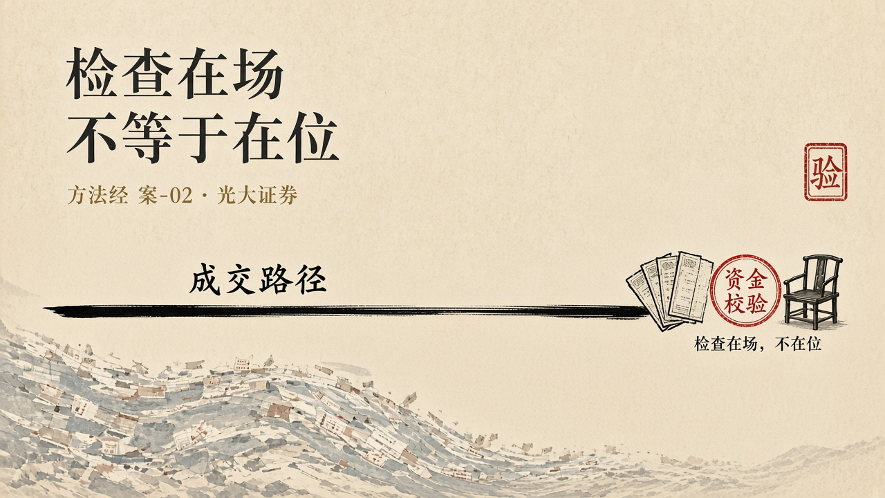 检查在场,不在成交路径上