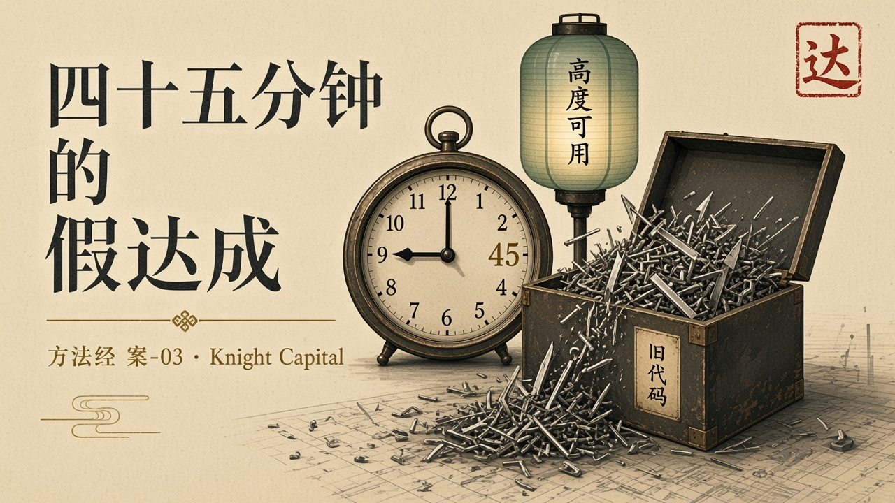 四十五分钟里系统高度可用,达成的却是旧代码